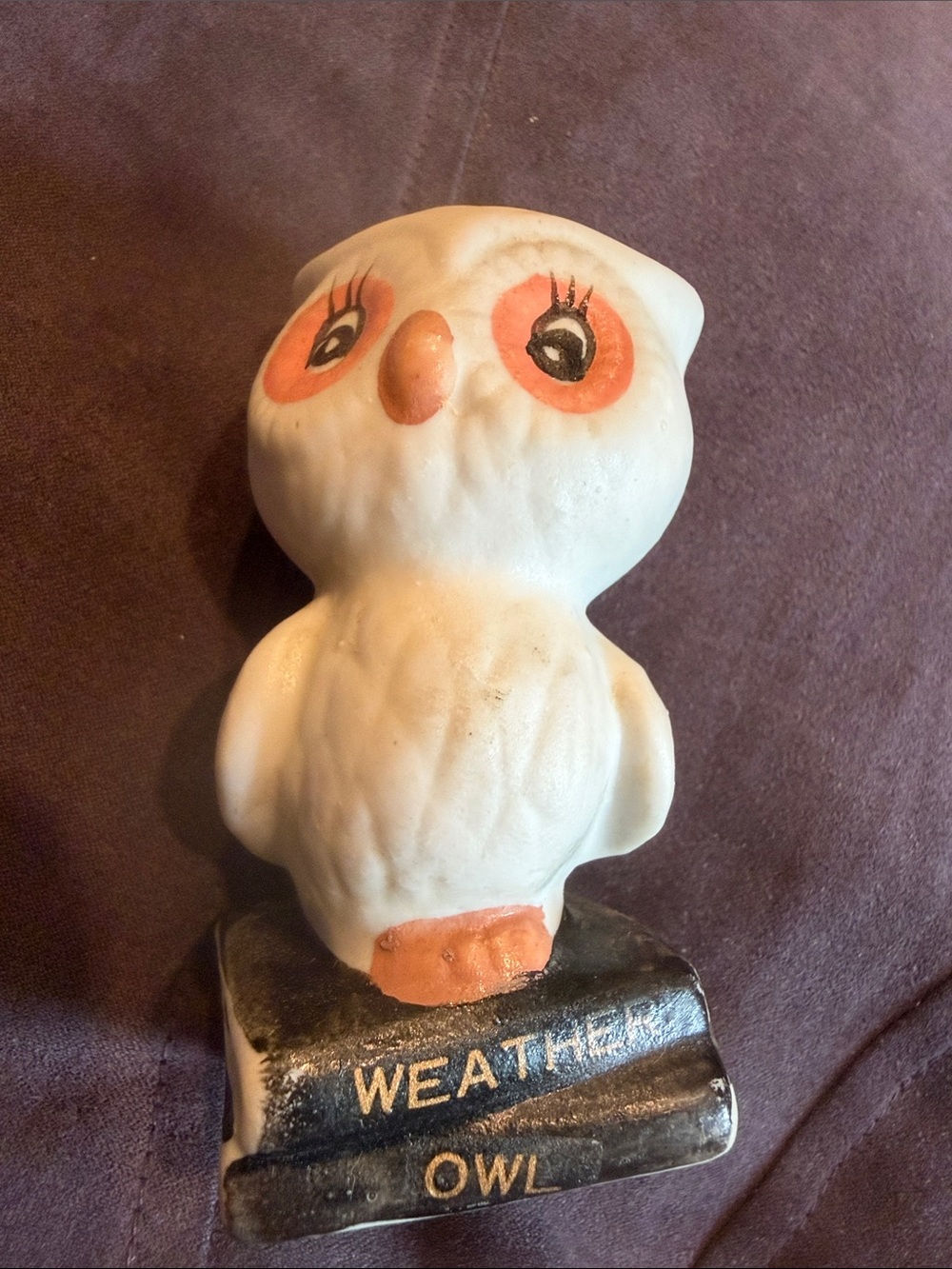 Vintage Weather Owl Ceramic Figurine